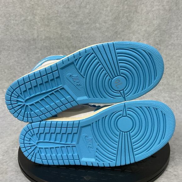 Nike Air Jordan 1 Mid Shoes Dark Powder Blue White BQ6472-400 Women's 6.5 - Picture 6 of 6